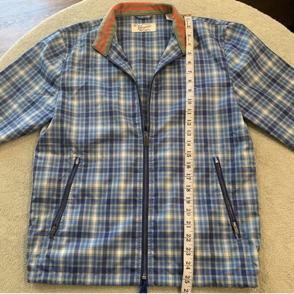 EUC Vintage Blue Plaid Original Penguin Windbreaker - Medium - Picture 2 of 4